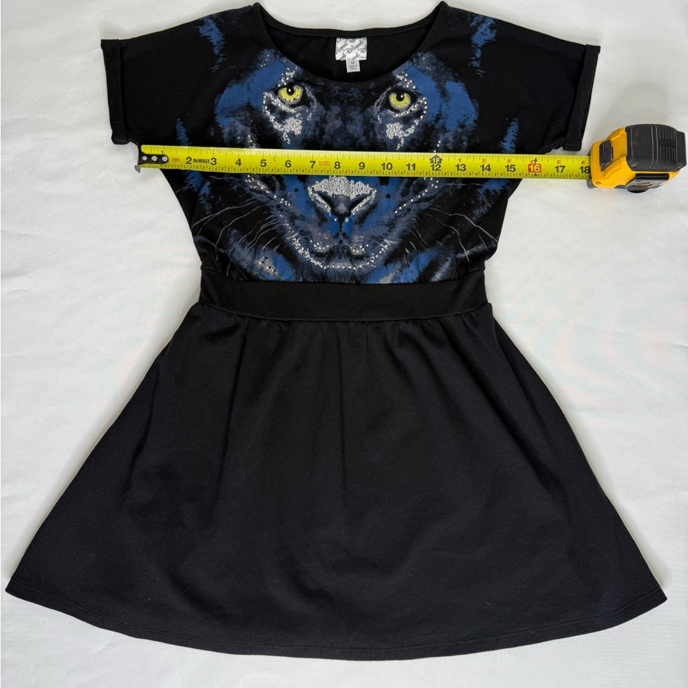 D-Signed by Disney Black and Blue Casual Panther A-Line Dress - Like New - - Picture 3 of 11